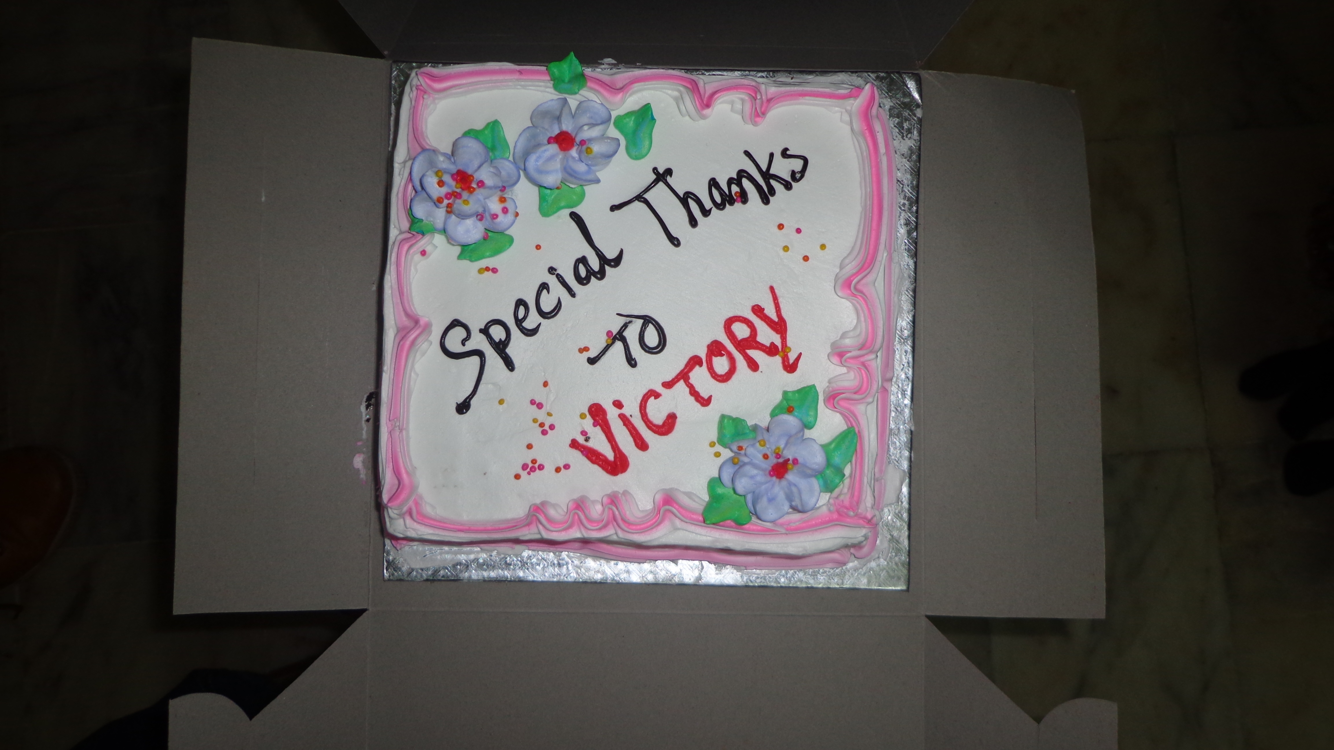 Victory spoken english Cake cutting after finishing the batch