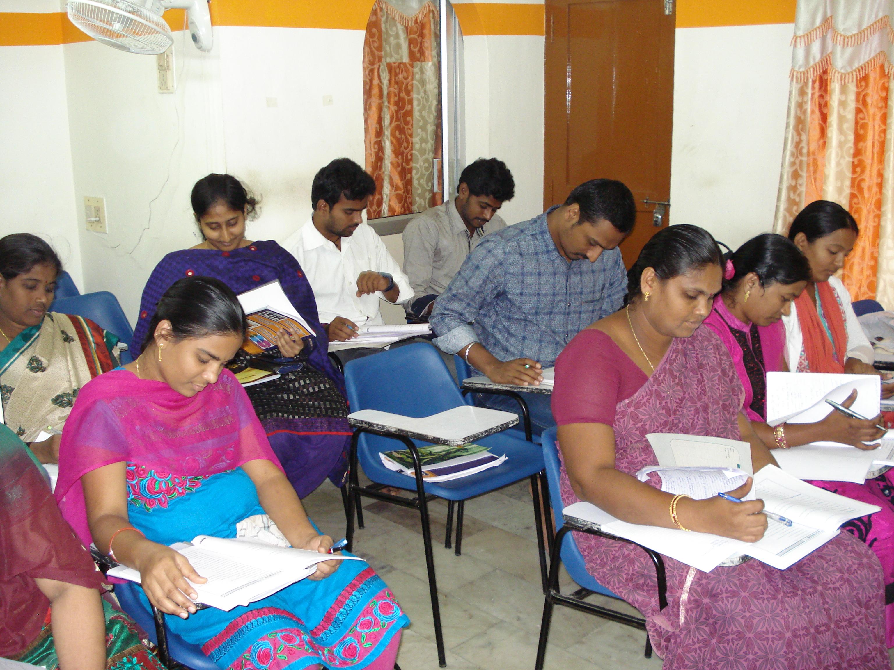 Victory spoken english Students in classroom